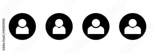 contact icon, person icon, profile icon, contact and profile symbol vector