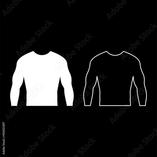 Rashguard Long sleeves top icon white color vector illustration flat style image set