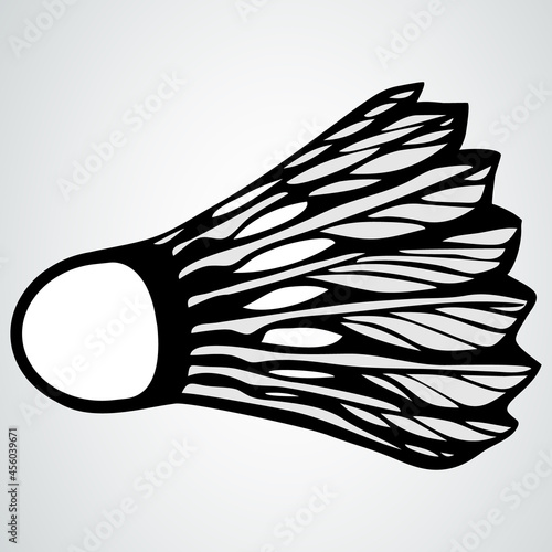 Badminton shuttlecock or badminton ball. Vector clip art
