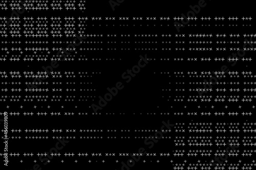 Simple geometric design on black background. Dots style.