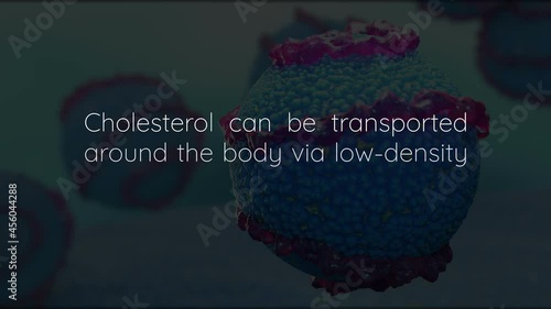 Low density lipoprotein structure, animation photo