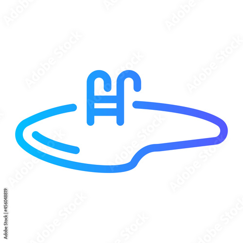 swimming pool gradient icon