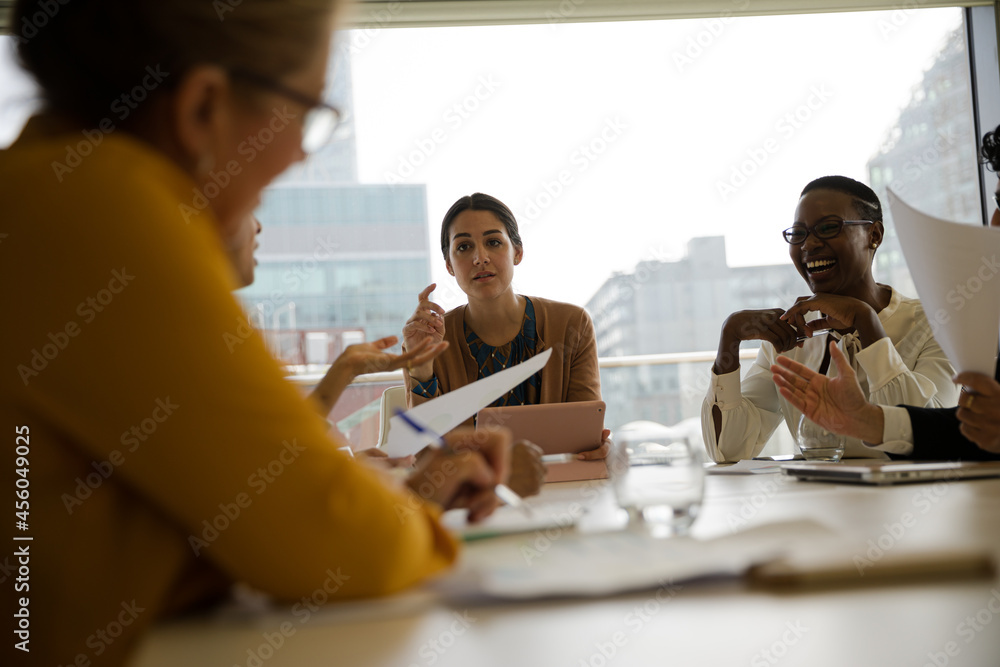 Business people brainstorming in conference room Business people brainstorming in conference room