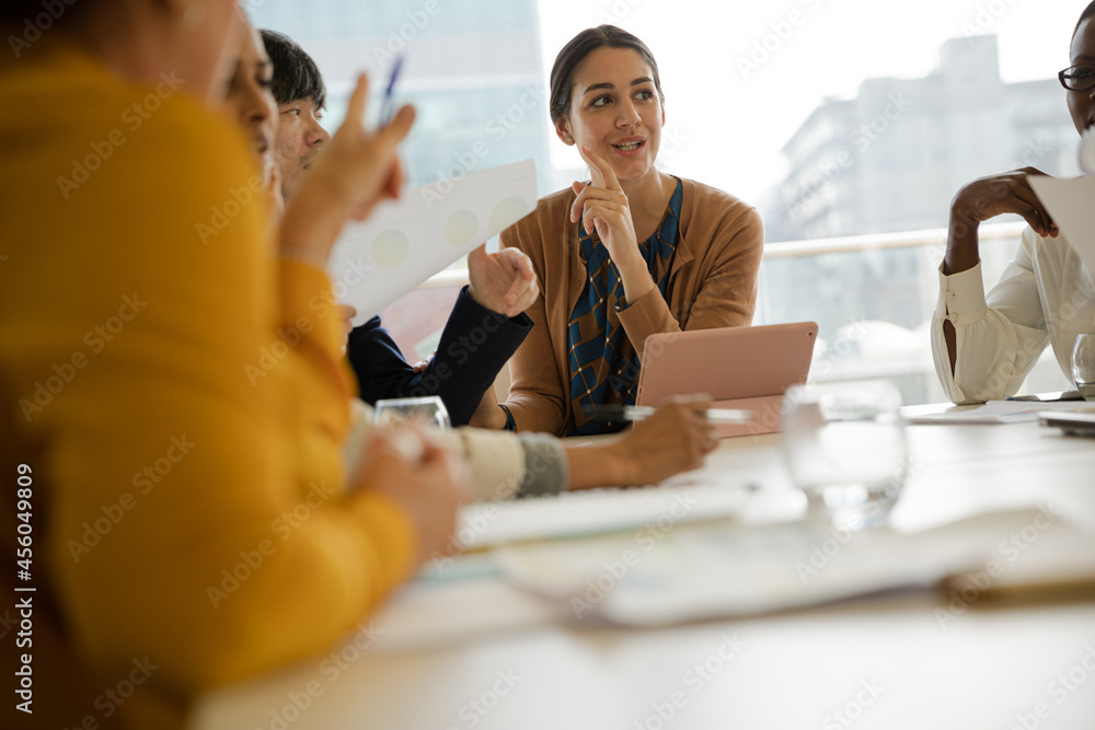 Business people brainstorming in conference room Business people brainstorming in conference room