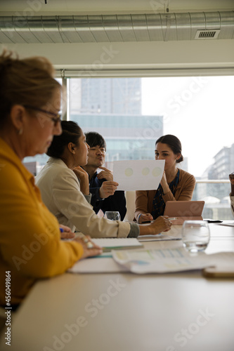 Business people brainstorming in conference room