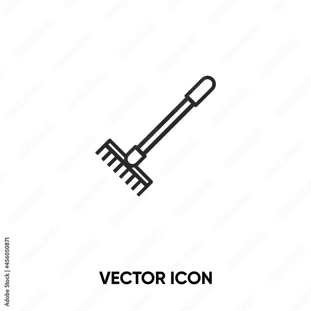 Rake vector icon. Modern, simple flat vector illustration for website or mobile app.Garden rake symbol, logo illustration. Pixel perfect vector graphics Rake vector icon. Modern, simple flat vector illustration for website or mobile app.Garden rake symbol, logo illustration. Pixel perfect vector graphics