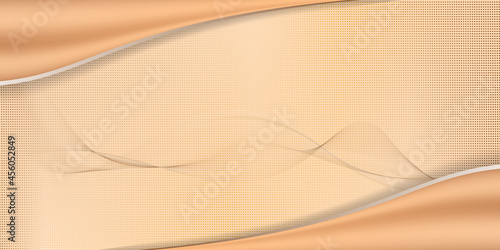 Golden wave background. for soft gold Abstract banner wallpaper