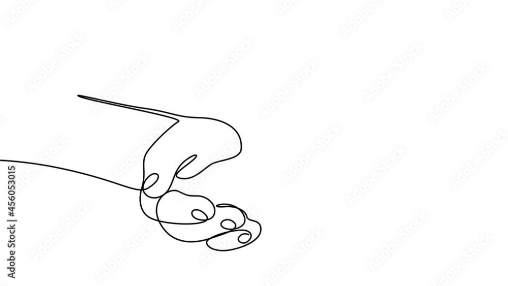 Continuous drawing line art of sprout in hands. Hand drawn one line. 4k animation, stock footage Continuous drawing line art of sprout in hands. Hand drawn one line. 4k animation, stock footage