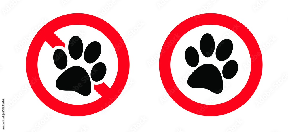 Cartoon no dog area icon. Flat vector no dogs pictogram. Black silhouette of a dog. Cartoon no dog area icon. Flat vector no dogs pictogram. Black silhouette of a dog.