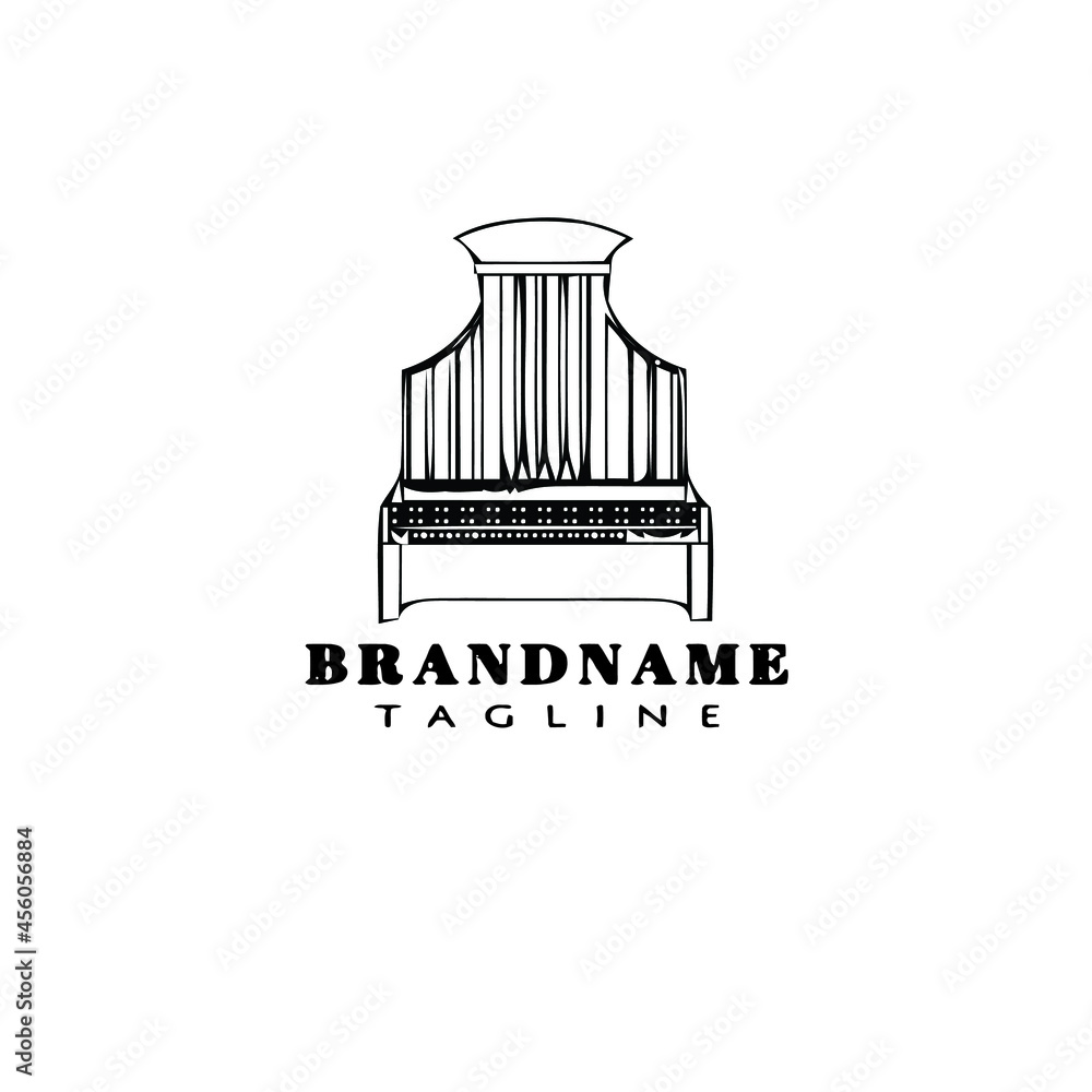 pipe organ logo icon design cute vector illustration