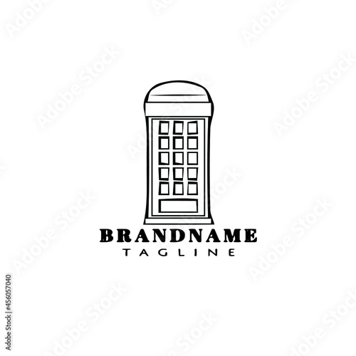 Obraz na plátně British police box or public call logo icon design vector illustration