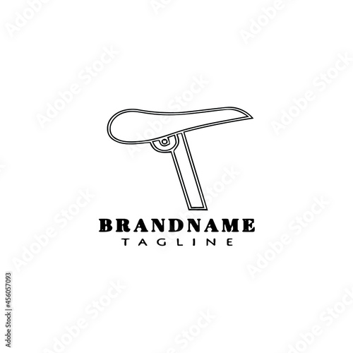bicycle saddle logo icon design template vector illustration