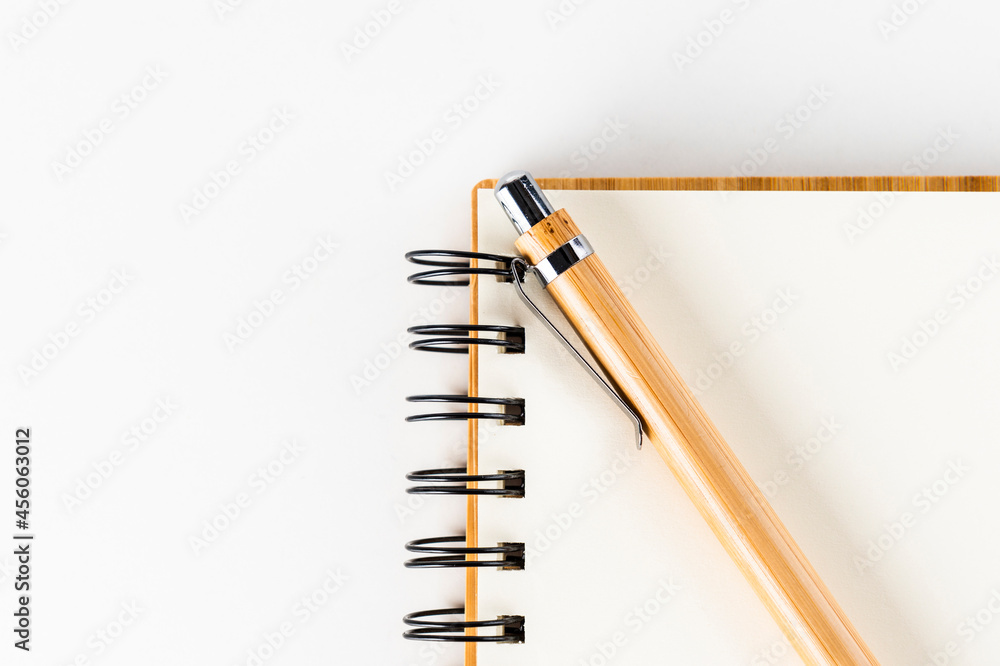 detail notebook with blank sheets with bamboo cover and matching pen detail notebook with blank sheets with bamboo cover and matching pen