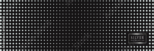 Silver luxury background with beads. Vector illustration.