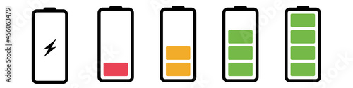 Battery indicator icons vector icon battery charge level power powerful full fun power running low full battery status set logo charge level empty bar loading gadgets alkaline tags