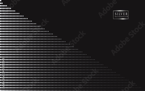 Silver luxury background with beads. Vector illustration.