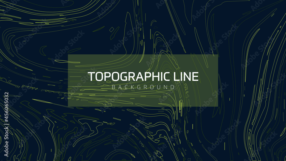 Abstract Topographic Contour Map Vector Abstract Background. Wavy Lines ...