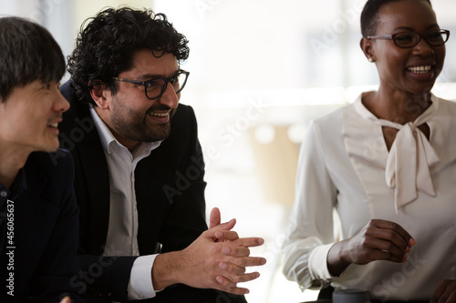 Wallpaper Mural Enthusiastic business people working together in relax zone Torontodigital.ca