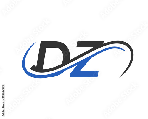 DZ logo Design for Financial, Development, Investment, Real Estate And Management Company Vector Template. DZ Letter Linked Business Logo. Initial DZ Logo Design photo