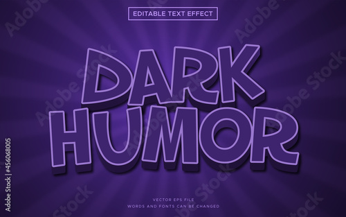 Editable 3d dark humour text style effect 