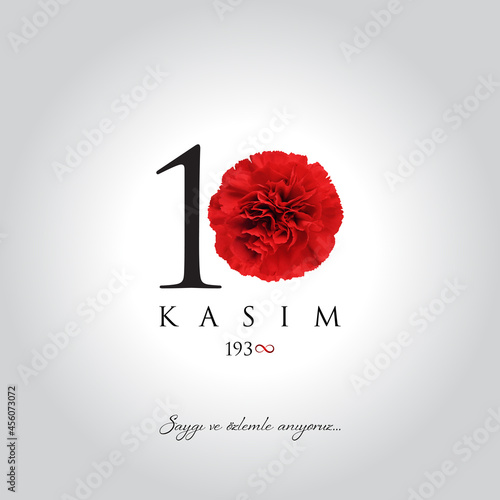 10 kasim vector illustration. (10 November, Mustafa Kemal Ataturk Death Day anniversary.)