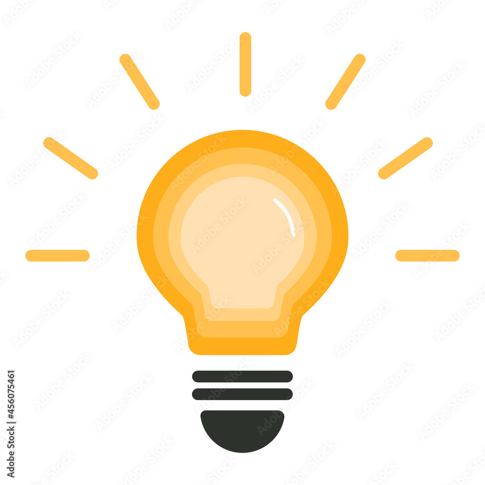 Light bulb yellow icon Light bulb yellow icon