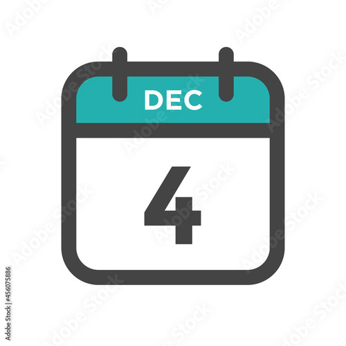 December 4 Calendar Day or Calender Date for Deadlines or Appointment