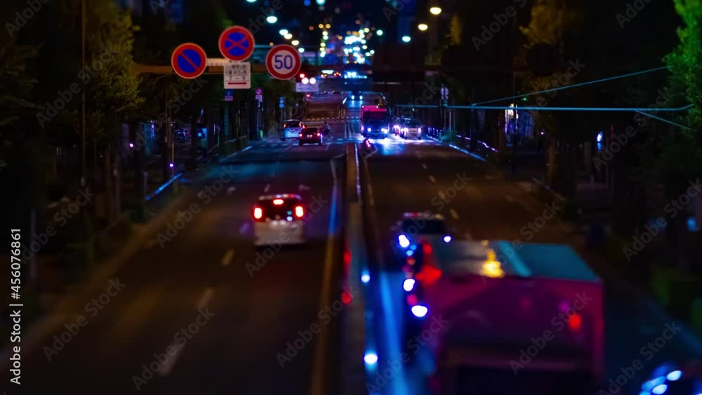 A timelapse of the miniature downtown street in Tokyo tiltshift tilting A timelapse of the miniature downtown street in Tokyo tiltshift tilting