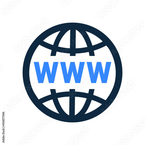 Domain, globe, web, www icon. Editable vector graphics.