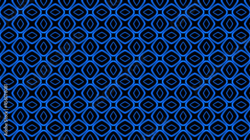 Abstract blue geometric seamless pattern background. Abstract Stripes Kaleidoscope. Psychedelic Colorful background. Kaleidoscope effect
