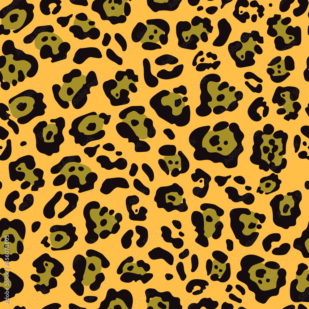 Jaguar is in fashion. Seamless pattern with spots of wild animals for modern fabrics, textiles, decorative pillows, bed linen. Vector. Jaguar is in fashion. Seamless pattern with spots of wild animals for modern fabrics, textiles, decorative pillows, bed linen. Vector.