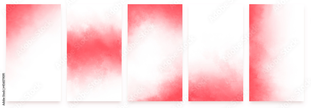 Set of Banners with a Delicate Pink Watercolor Background with a soft transition to white. For wedding decor or invitations. Marble Pale Pink Color Of A Pastel Background