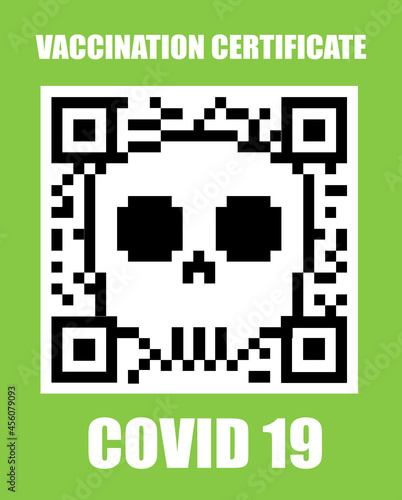 CODE QR SKULL HEALTH PASSPORT VACCIONATION