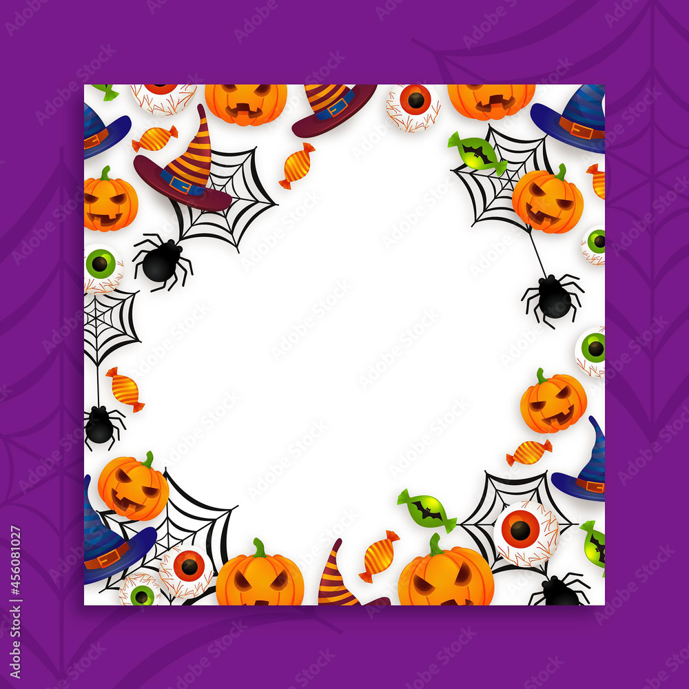 realistic halloween frame design vector illustration realistic halloween frame design vector illustration