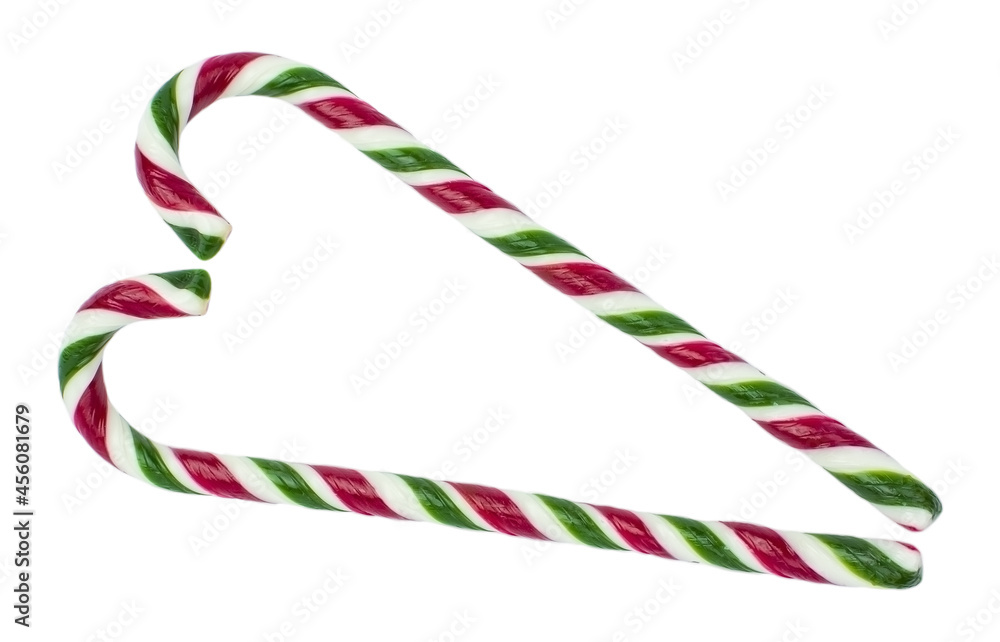 Fototapeta premium Heart of caramel sweets isolated on white. Christmas isolate