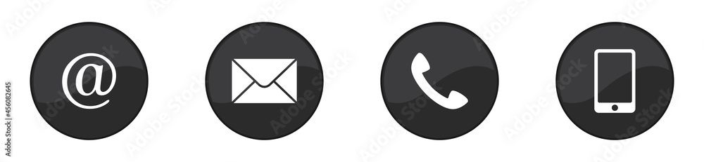 Contact icons. Web design. Illustration. Contact icons. Web design. Illustration.