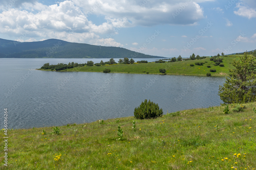 landscape of Belmeken Dam, Rila mountain, Bulgaria
