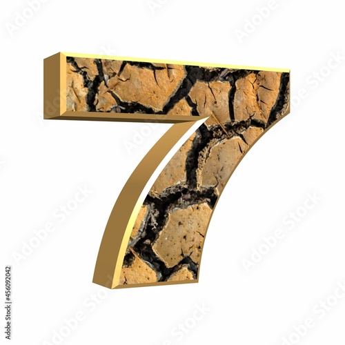 chiffre 7 texture terre 