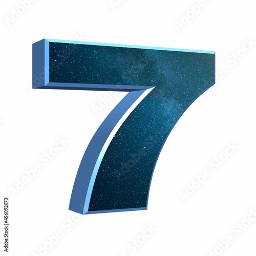 chiffre 7 texture bleu 