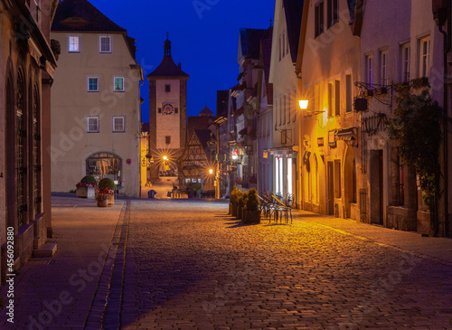 Rothenburg ob der Tauber. Old famous medieval city. © pillerss