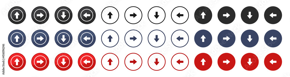 Arrow buttons set. Web design. Arrow buttons set. Web design.
