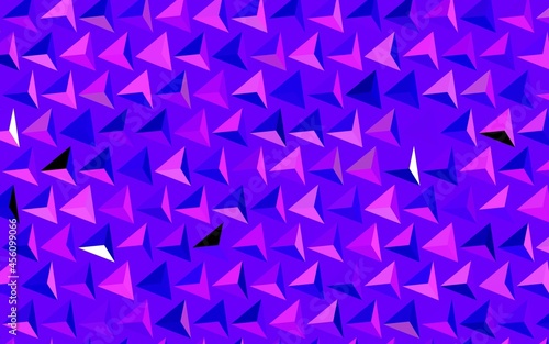 Dark Purple, Pink vector backdrop with lines, triangles.