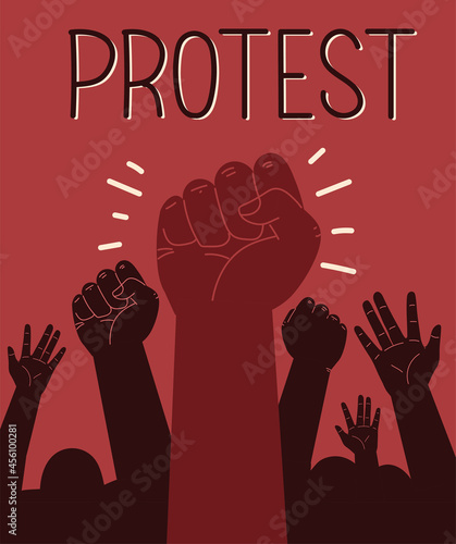protest with fist hands