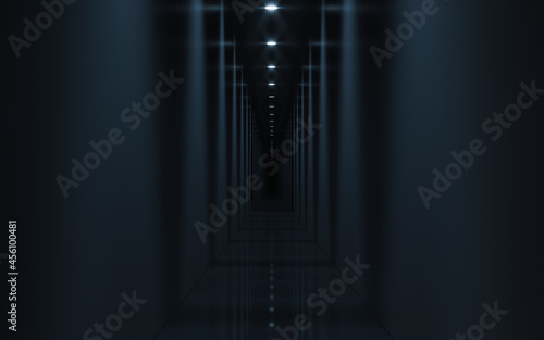 Dark tunnel background  3d rendering.