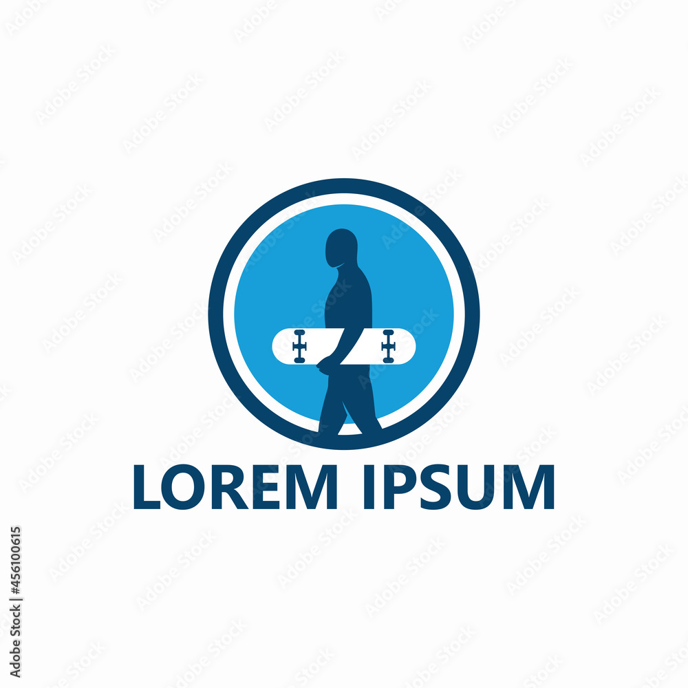 Skateboarder logo template design Skateboarder logo template design
