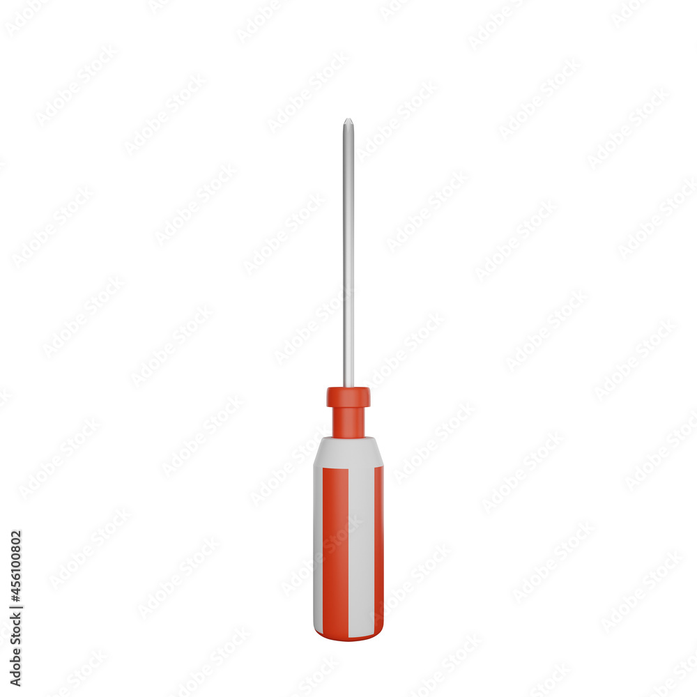 3d rendering tool screwdriver background isolated 3d rendering tool screwdriver background isolated