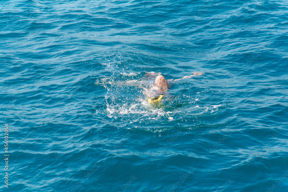 girl swimming in the sea