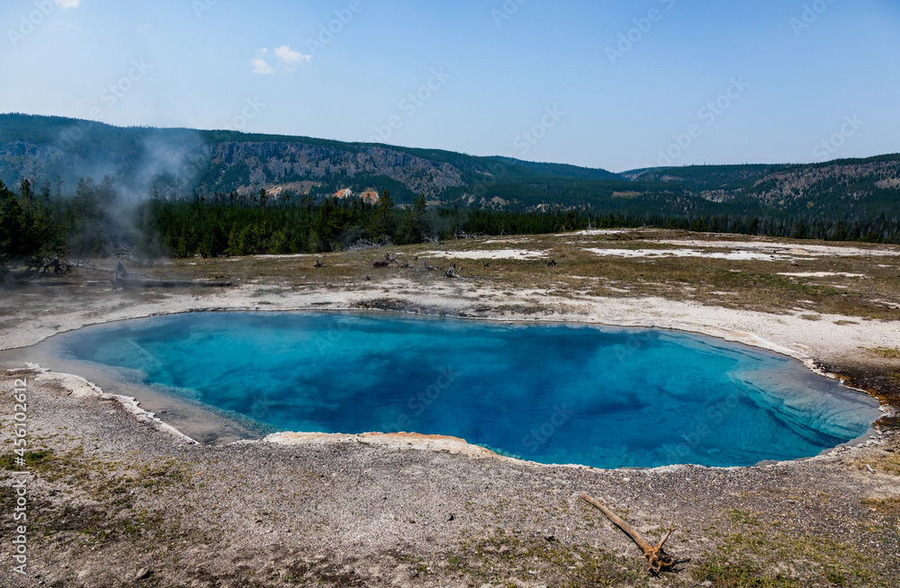 Gem Pool Hot Spring-Upper Geyser Basin, Yellowstone National Park, Wyoming Gem Pool Hot Spring-Upper Geyser Basin, Yellowstone National Park, Wyoming