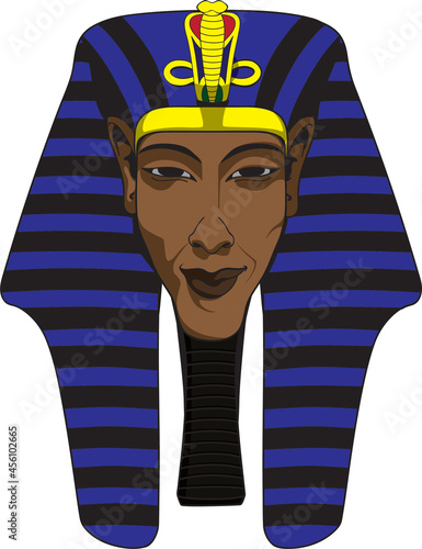 Colored Illustration of Pharaoh Akhenaten photo