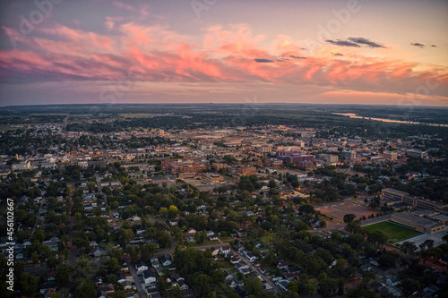 Aerial View of Bismark, North Dakota during Summer